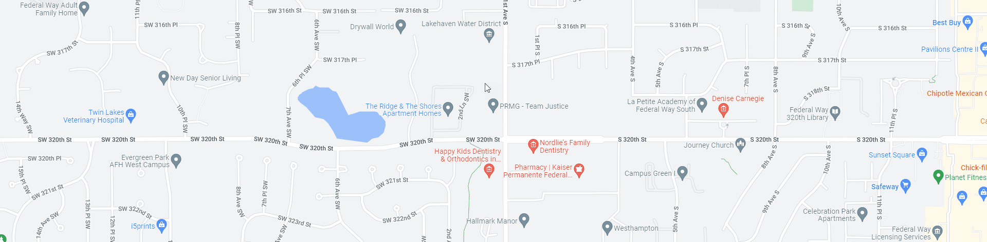 Federal Way Symphony Location Map